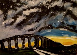 *Ribble Head Viaduct* Original, signed canvas artwork by Laura Gibson 16 x 12 inches for only £75
